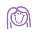 Girl - Purple - Long Straight Hairstyle