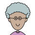 Grandma - Medium Skin, Grey Hair