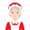 Grandma - Light Skin, Grey Hair Santa Outfit