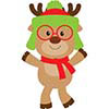 Reindeer w/Green Hat and Glasses