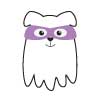 Ghost Dog W/Purple Glasses  