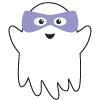 Ghost W/ Square Purple Glasses 