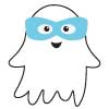 Ghost W/Rectangle Blue Glasses 