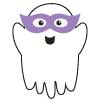 Ghost W/ Cat-Eye Purple Glasses 