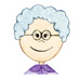 Grandmother - Light Skin, Curly Grey Hair