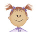 Toddler Girl - Medium Skin, Brown Hair Pigtails