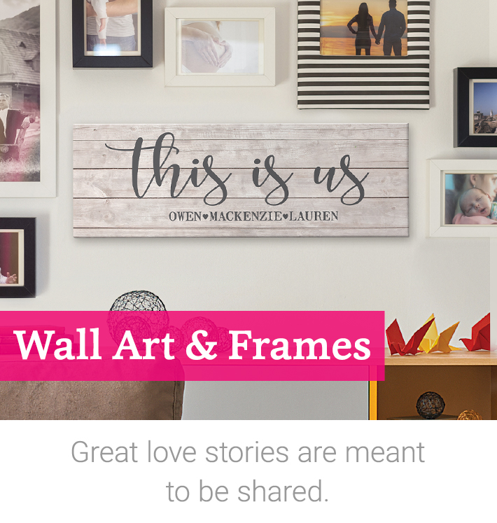 Personalised Valentines ~ Love ~ Contemporary Wooden Photo Frame 
