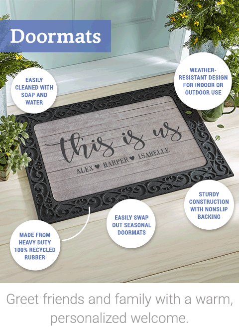 Personalized Doormats Personal Creations, Personalized Welcome Mats Outdoor