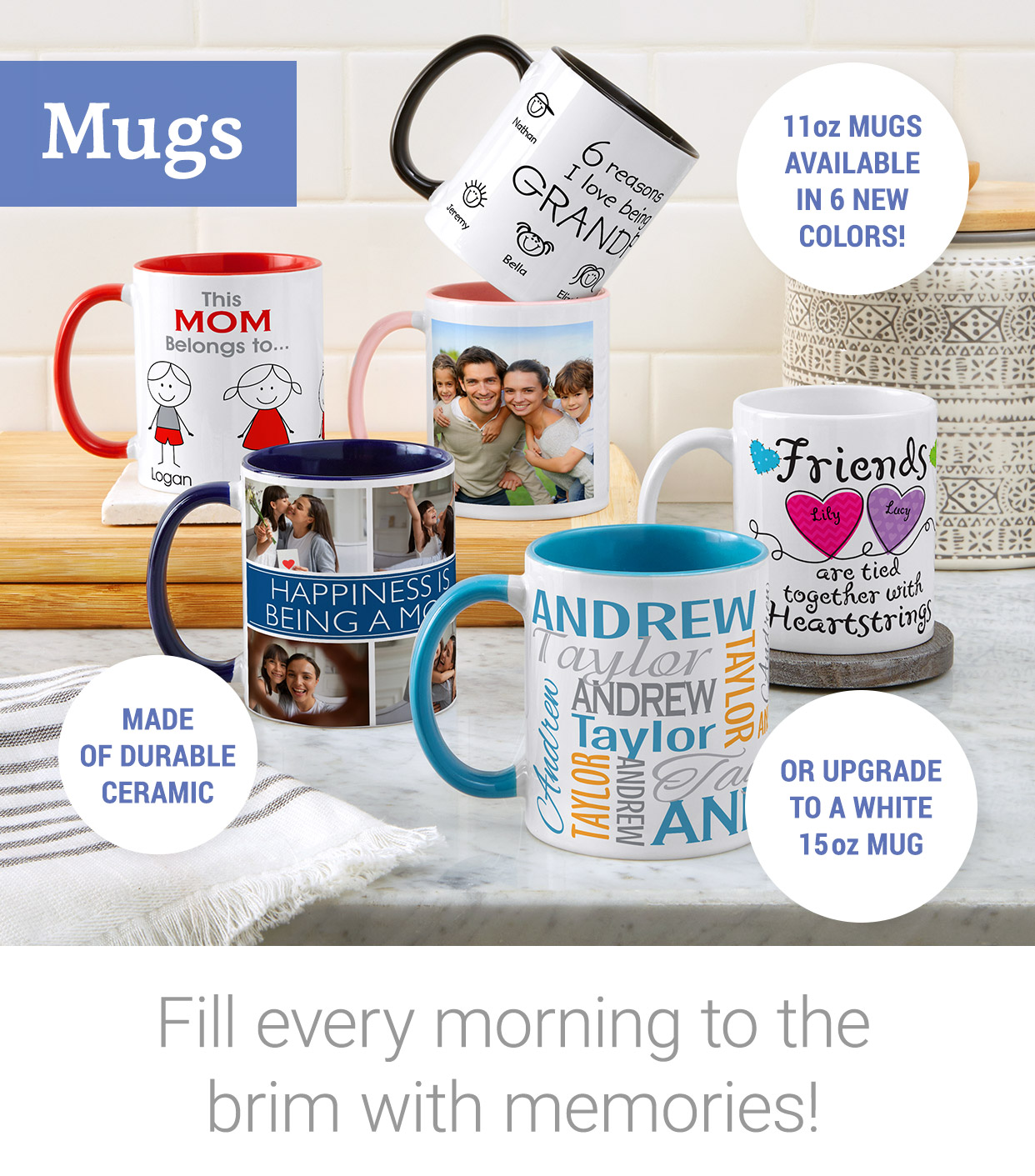 Custom Mug Printing, Design and Order Personalized Coffee Mugs, Photo Mugs