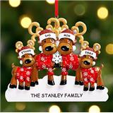 cozy reindeer family ornament