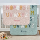 alphabet name quilted baby blanket