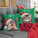 animal club international™ santa hat baby animals throw pillow