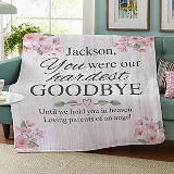 the hardest goodbye comfort blanket