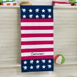 peanuts® americana stars and stripes beach towel