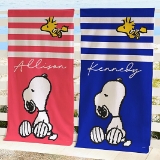 peanuts® snoopy™ and woodstock stripes beach towel